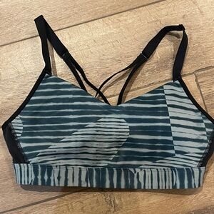 Reebok Black and Green Sports Bra